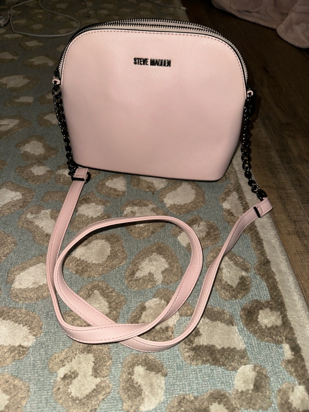 Steve Madden Blush Pink Chain-Strap Crossbody